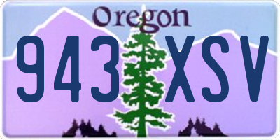 OR license plate 943XSV