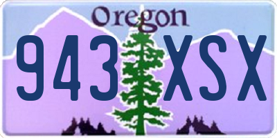 OR license plate 943XSX
