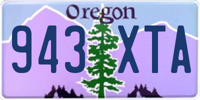 OR license plate 943XTA