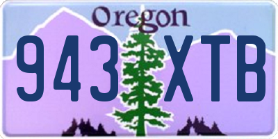 OR license plate 943XTB