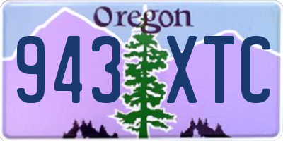 OR license plate 943XTC