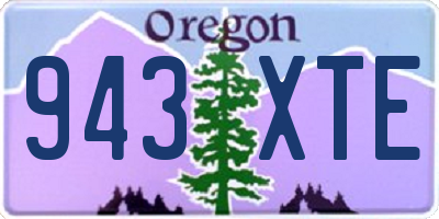 OR license plate 943XTE