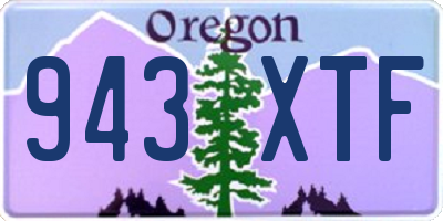 OR license plate 943XTF