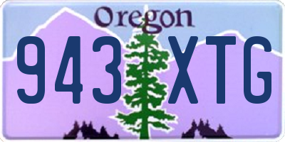 OR license plate 943XTG
