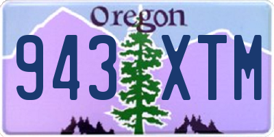 OR license plate 943XTM