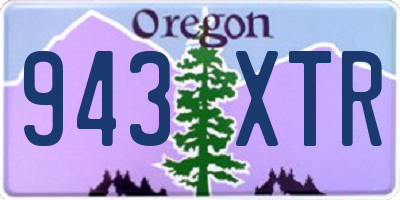 OR license plate 943XTR