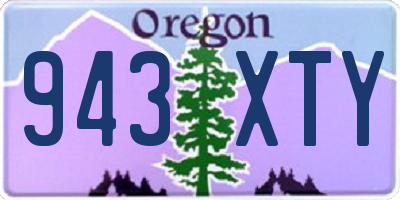 OR license plate 943XTY