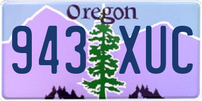 OR license plate 943XUC