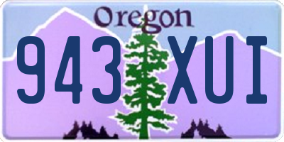 OR license plate 943XUI