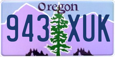 OR license plate 943XUK