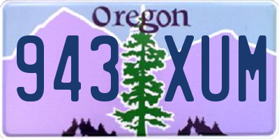 OR license plate 943XUM