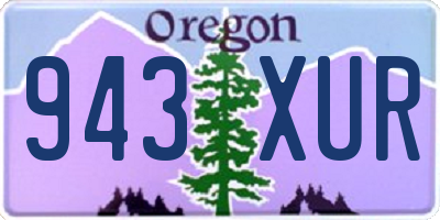 OR license plate 943XUR