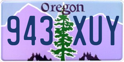 OR license plate 943XUY