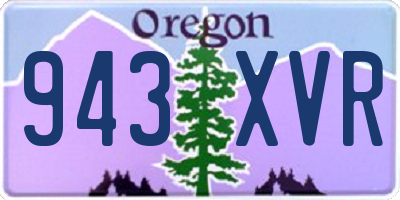 OR license plate 943XVR