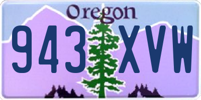 OR license plate 943XVW