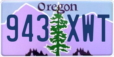 OR license plate 943XWT