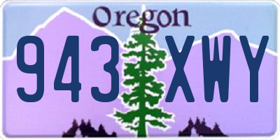 OR license plate 943XWY