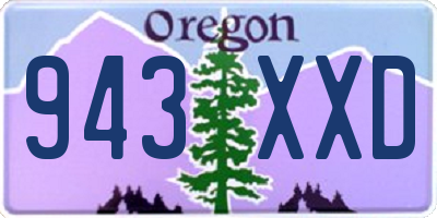 OR license plate 943XXD