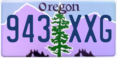 OR license plate 943XXG