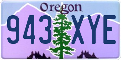 OR license plate 943XYE