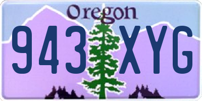 OR license plate 943XYG