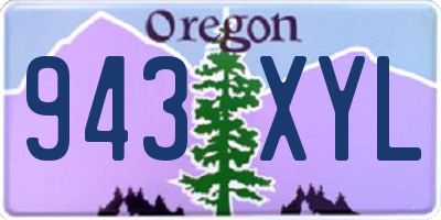 OR license plate 943XYL