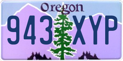 OR license plate 943XYP