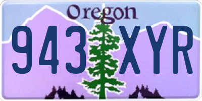 OR license plate 943XYR
