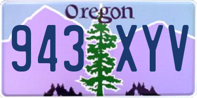 OR license plate 943XYV