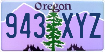 OR license plate 943XYZ