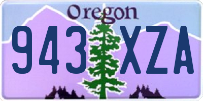 OR license plate 943XZA