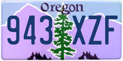 OR license plate 943XZF