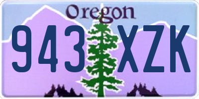 OR license plate 943XZK