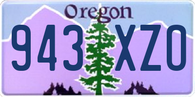 OR license plate 943XZO