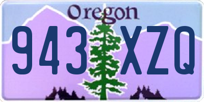 OR license plate 943XZQ