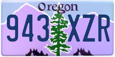 OR license plate 943XZR