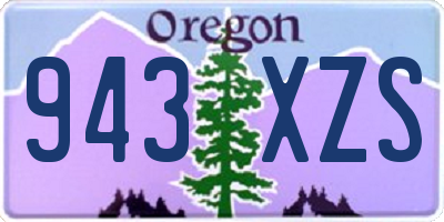 OR license plate 943XZS