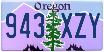 OR license plate 943XZY