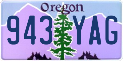OR license plate 943YAG