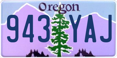 OR license plate 943YAJ
