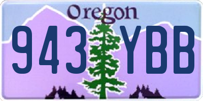 OR license plate 943YBB