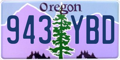 OR license plate 943YBD