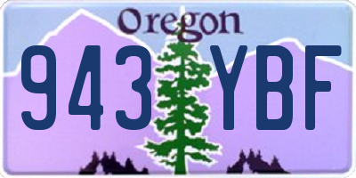 OR license plate 943YBF