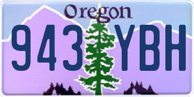 OR license plate 943YBH