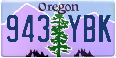 OR license plate 943YBK