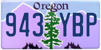 OR license plate 943YBP