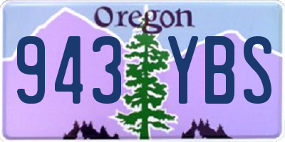 OR license plate 943YBS