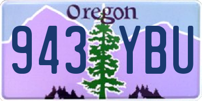 OR license plate 943YBU