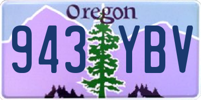 OR license plate 943YBV