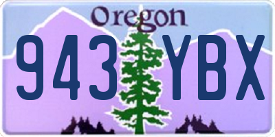OR license plate 943YBX